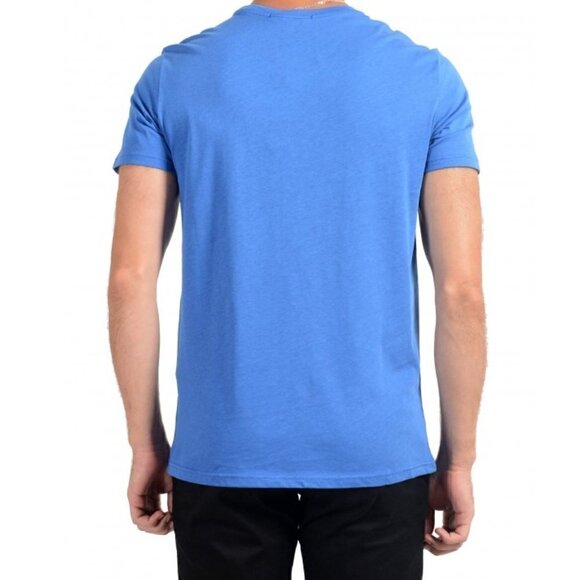 Roberto Cavalli Men's Royal Blue Medium Graphic Print Crewneck T-Shirt - Picture 2 of 11